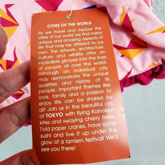 KicKee Pants Lotus Origami Crane Long Sleeve Classic Swing Dress 12-18 Months - Picture 6 of 11